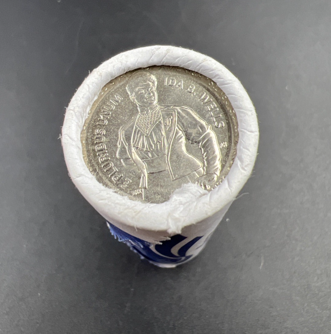 US Mint Certified 2025 P Ida B Wells Women's Quarter 40 Coin BU Roll