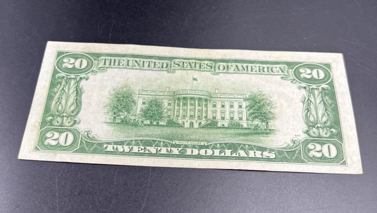 1934 $20 FRN Mule Federal Reserve Note VF Very Fine Circ Philadelphia District