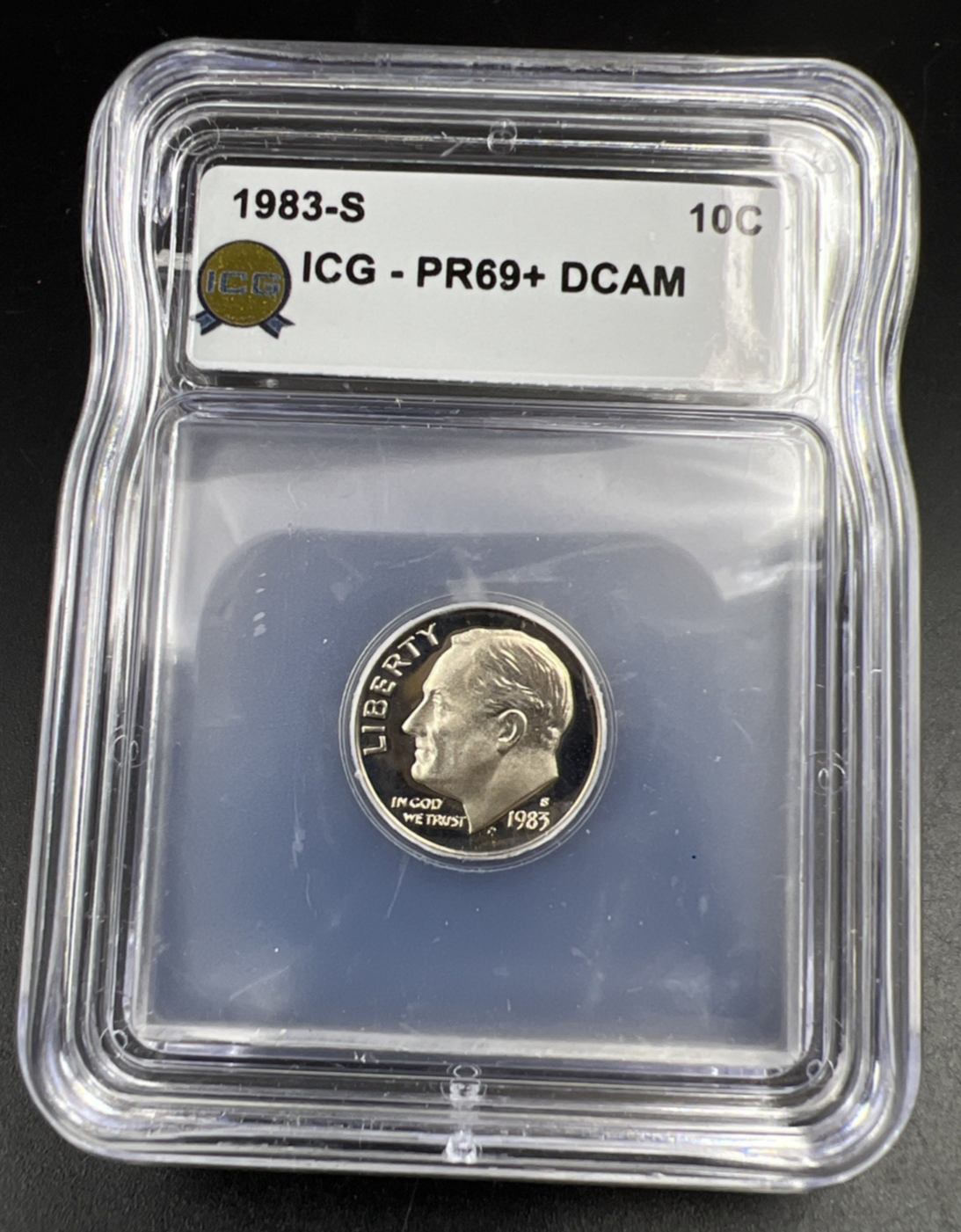 1983 S 10c Roosevelt Proof Dime ICG PR69 + DCAM Gem Proof