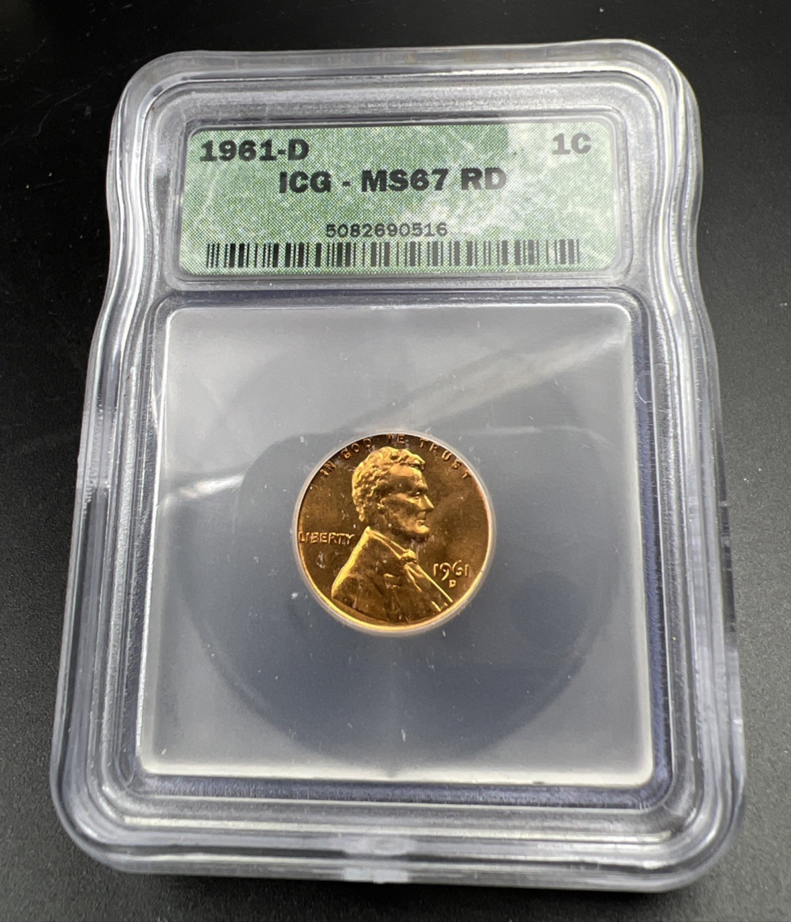 1961 D Lincoln Memorial Cent Penny Coin ICG MS67 #516