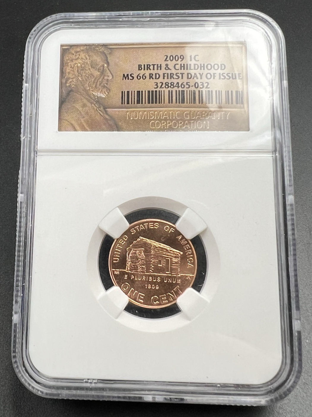 2009 1c Lincoln Birth & Childhood Commemorative Cent Coin MS66 NGC #032