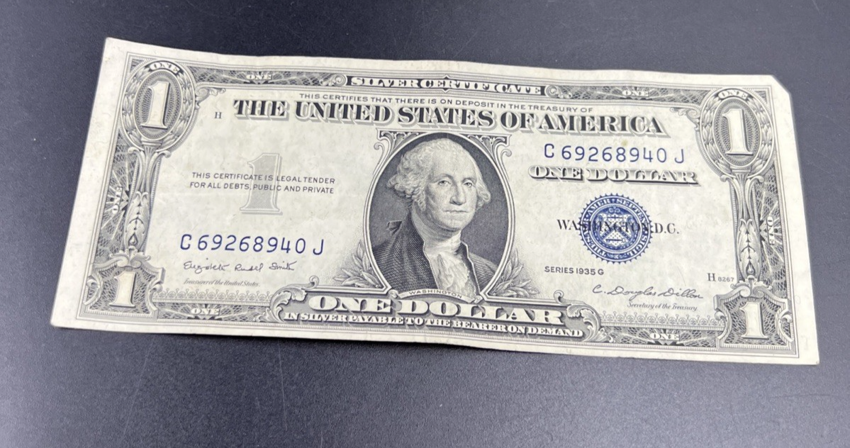 1935 G $1 One Dollar US Silver Certificate VF Very Fine Circ #40