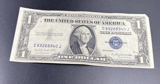 1935 G $1 One Dollar US Silver Certificate VF Very Fine Circ #40