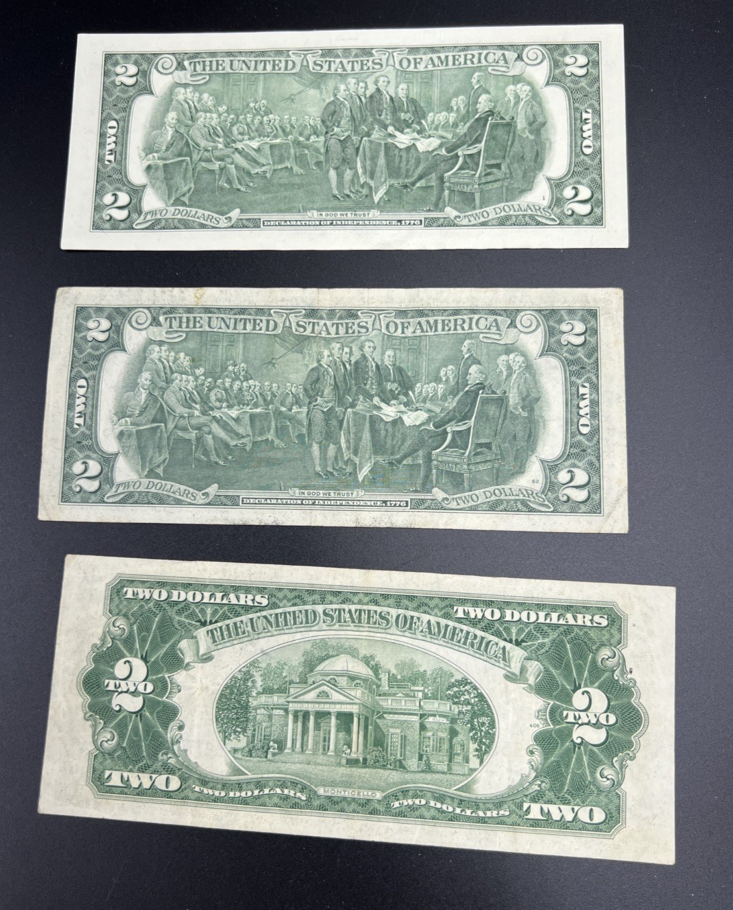 $2 Bill Collector's Lot 1953 C USN 1976 FRN 2017 A FRN F / VF Conditions #293