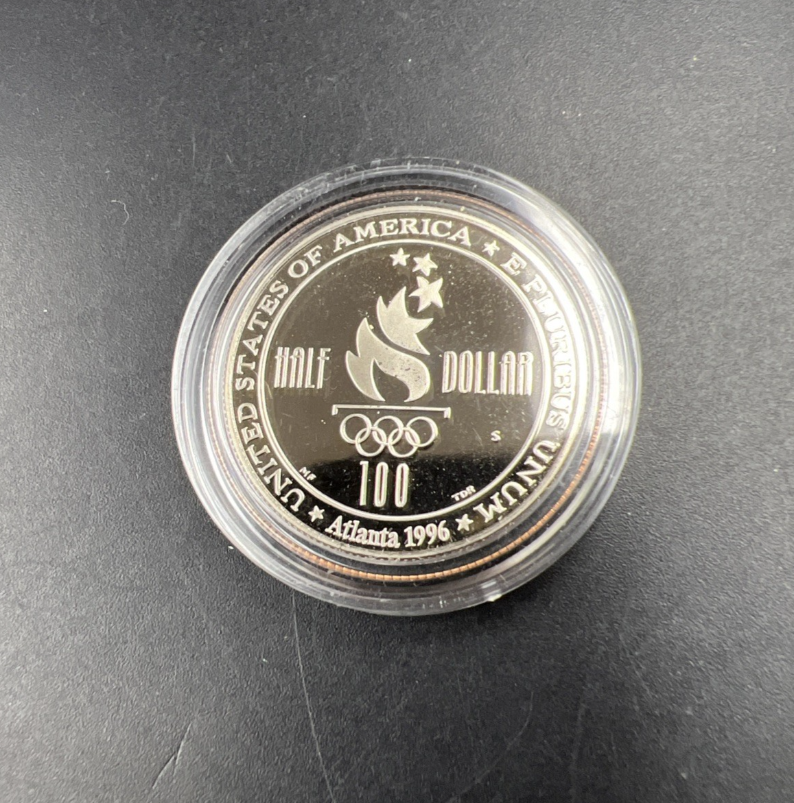 1996 Atlanta Olympics Swimmer 50c Commemorative Copper Nickel Half Dollar Proof