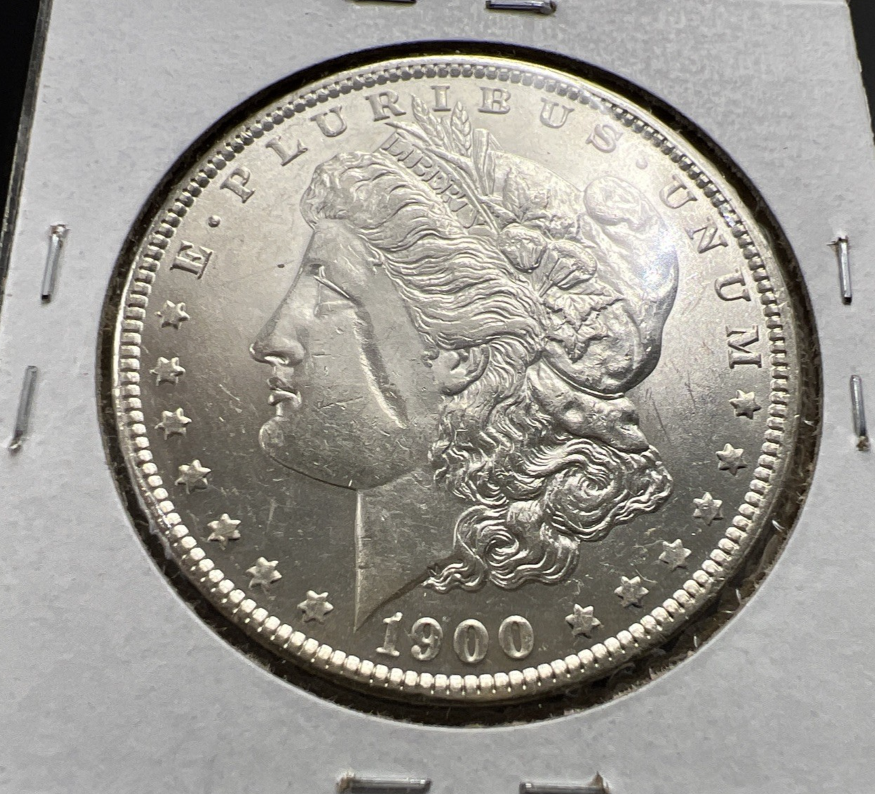 1900 O / CC Morgan Silver Dollar Coin BU UNC Details Reverse Damage Dig