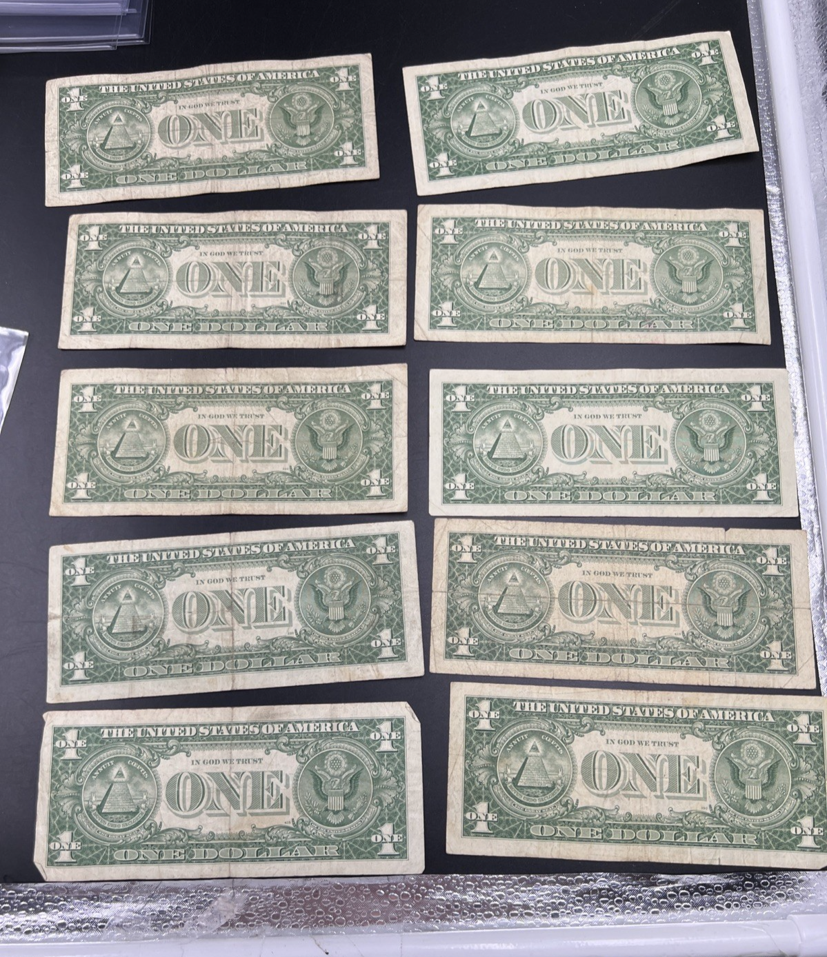 Lot of 10 1957 $1 One Dollar Silver Certificate Blue Seal Notes G / VG #138