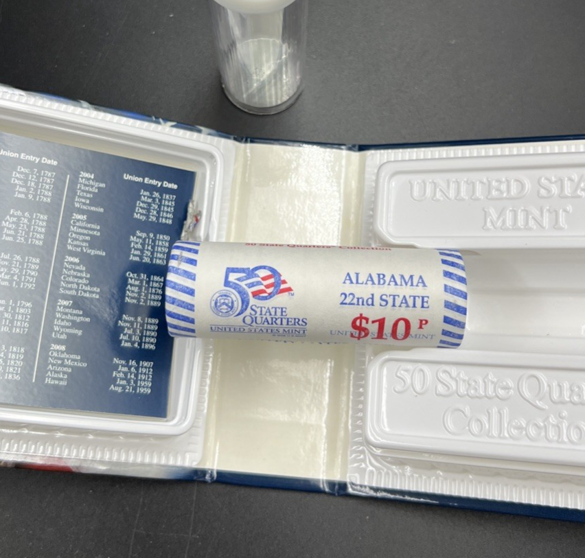 US Mint Certified 2003 P Alabama State Statehood Quarter Roll BU UNC