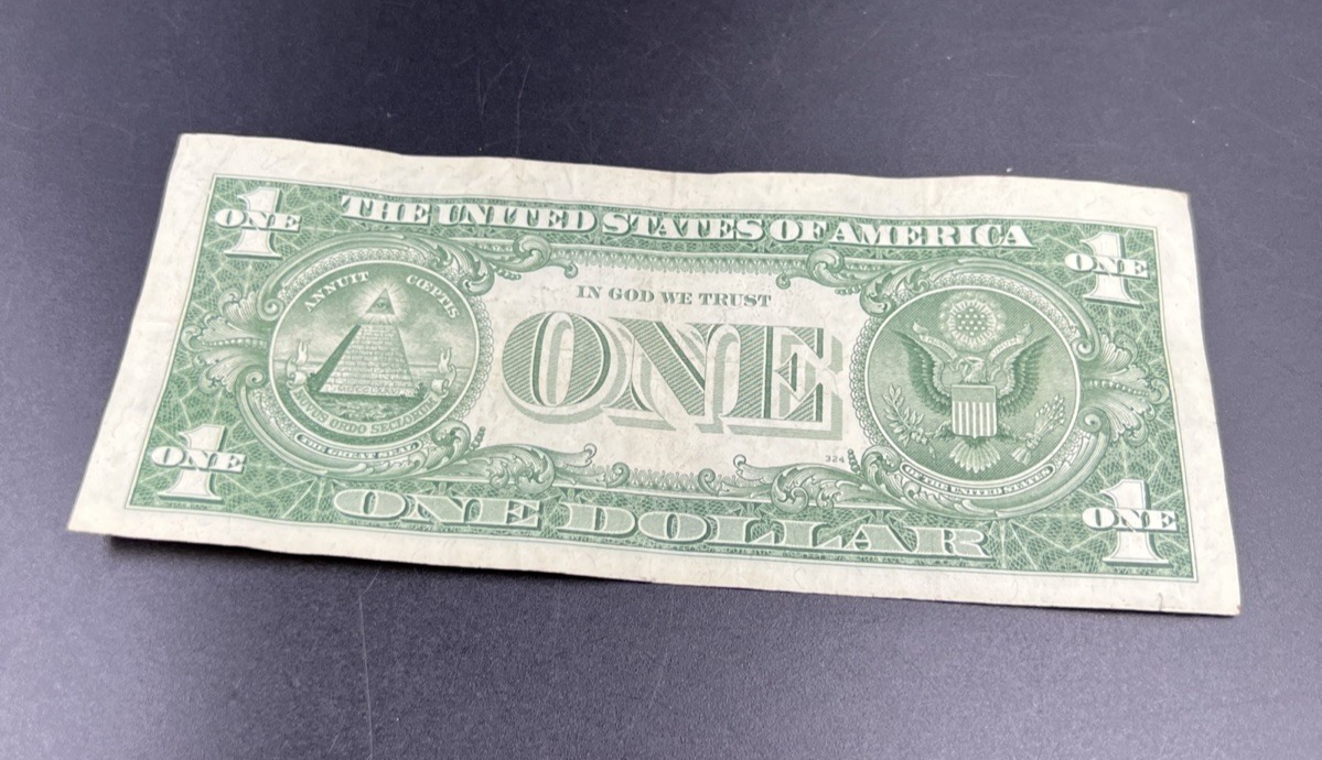 1957 $1 One Dollar US Silver Certificate Blue Seal VF Neat Serial #02277766