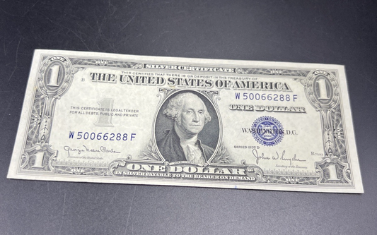 1935 D $1 Narrow Margin One Dollar Silver Certificate CH XF / AU #288