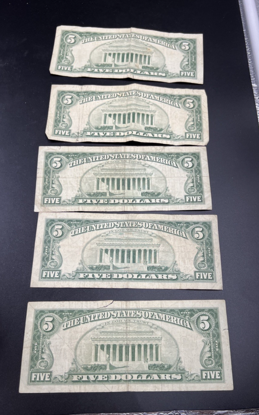 1963 $5 USN Very Circ Five Dollar United States Notes #926