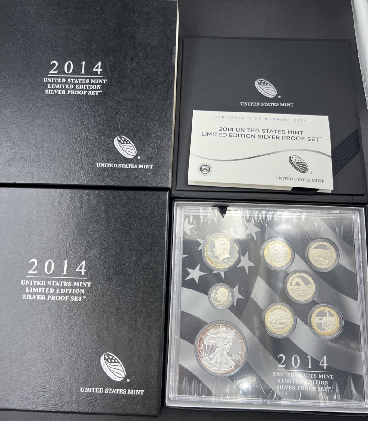 2014 Limited Edition US Silver Proof Set Complete w/ Box COA sk#a