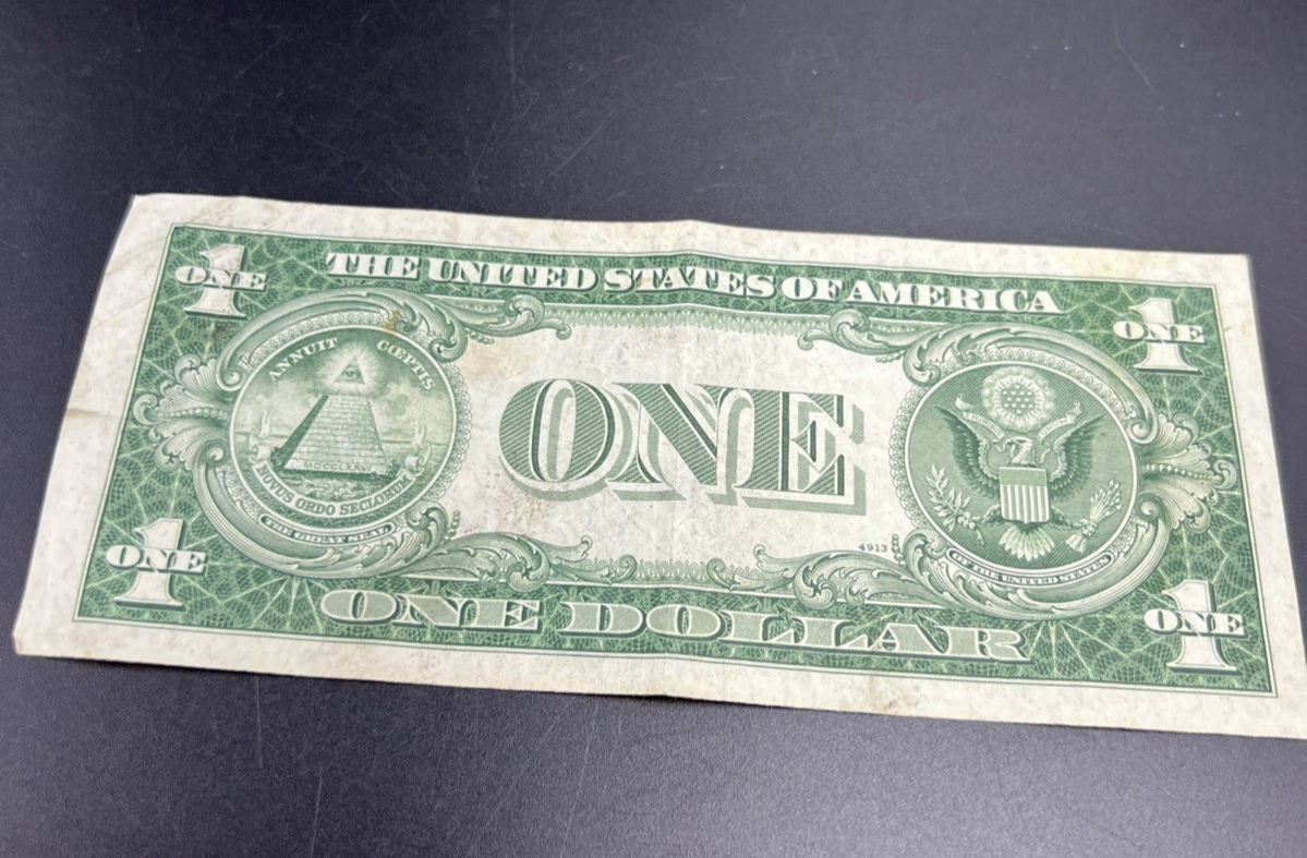1935 D $1 Wide Margin US Silver Certificate Fine Circ #38