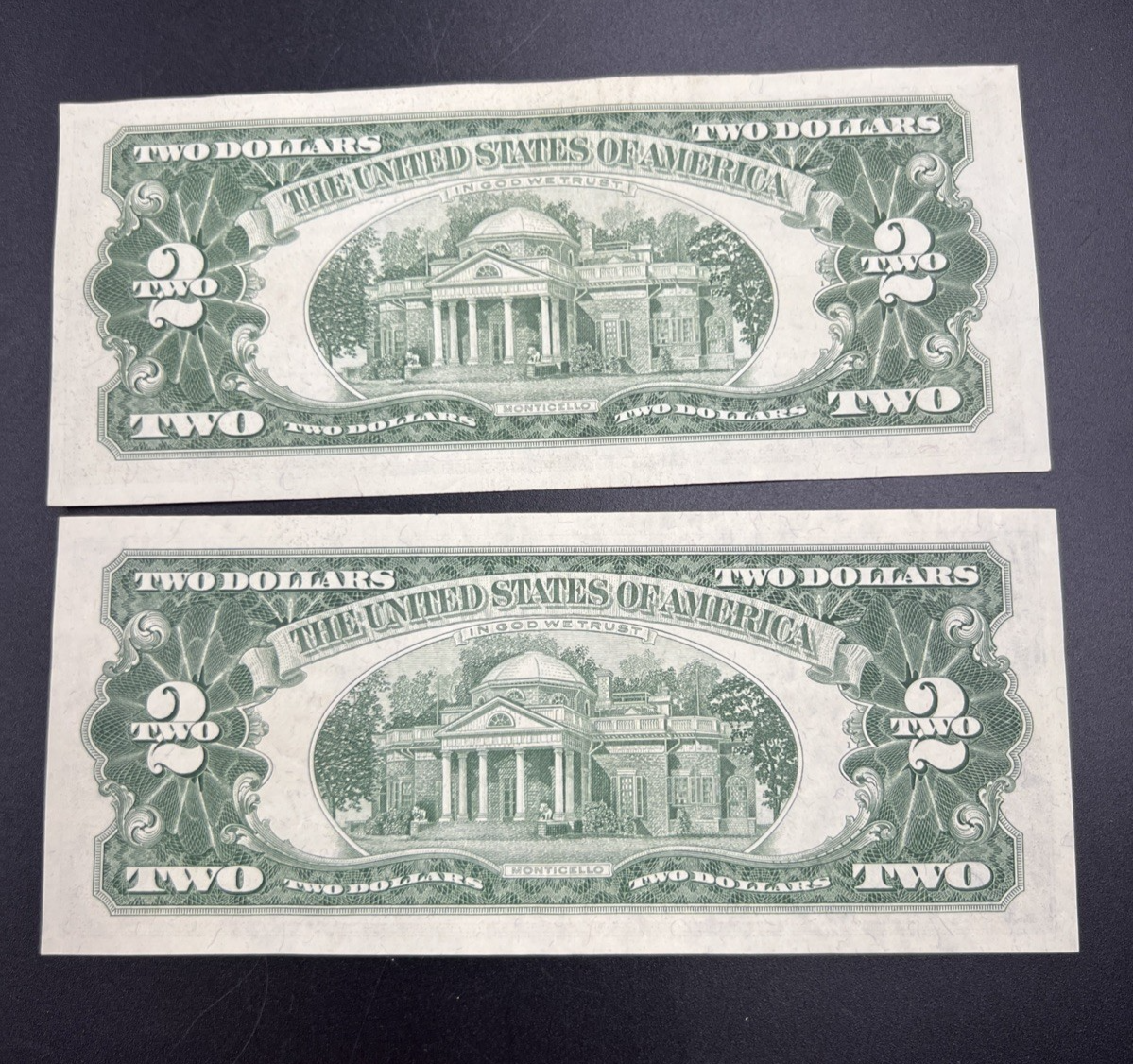 Lot of 2 1963 $2 Two Dollar Bill USN Notes XF / AU #614