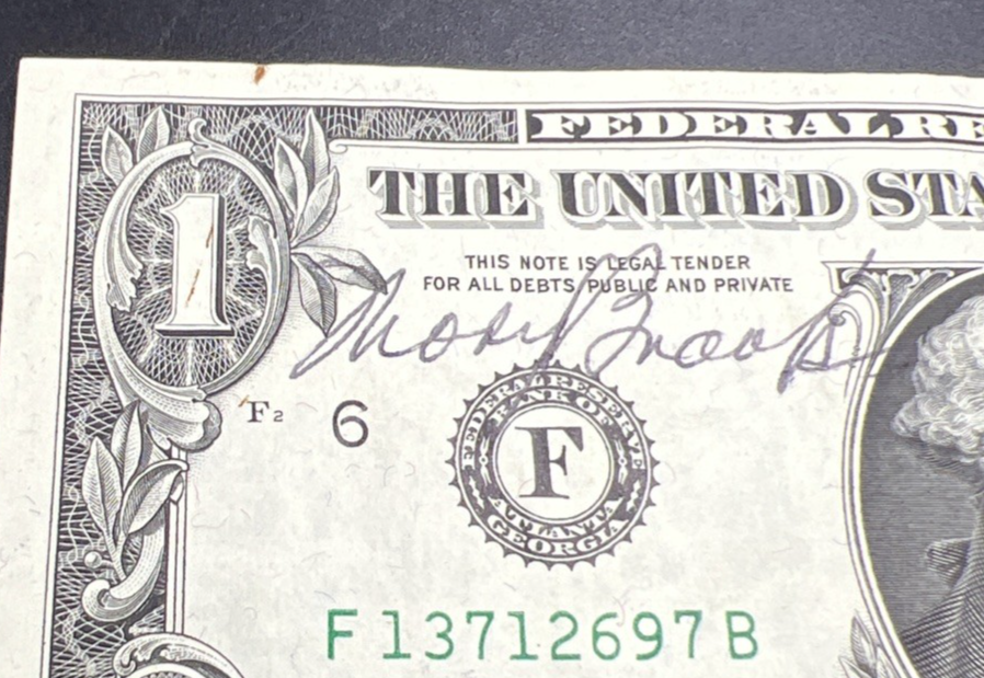 Mel Brooks Autographed 1969 $1 FRN Federal Reserve Note VF / XF Circ