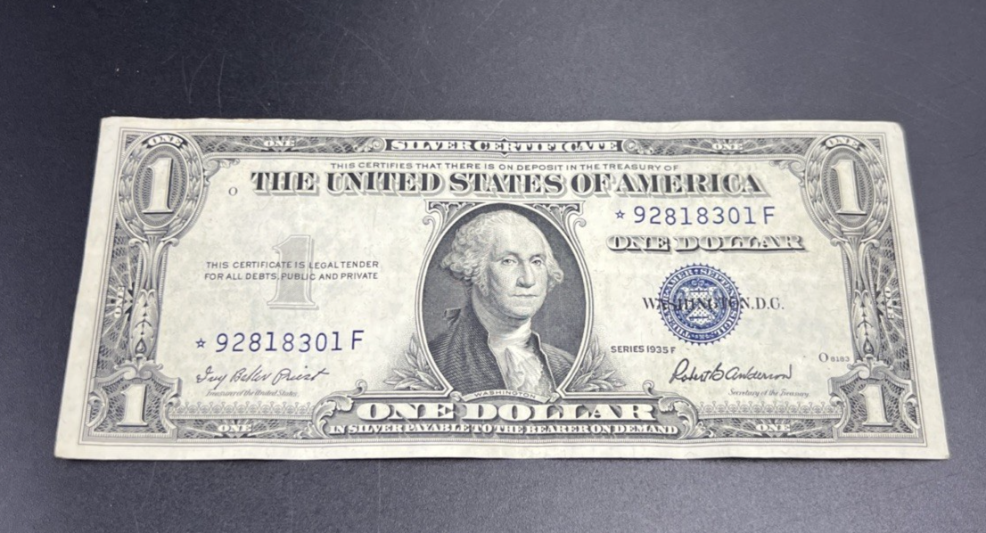 1935 F $1* Star One Dollar Silver Certificate Fine Circulated #301