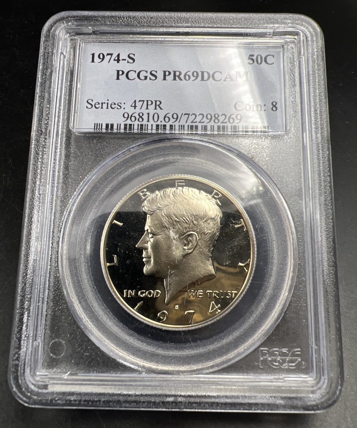 1974 S Kennedy Half Dollar Coin PCGS PR69 DCAM #269 Gem Proof Certified