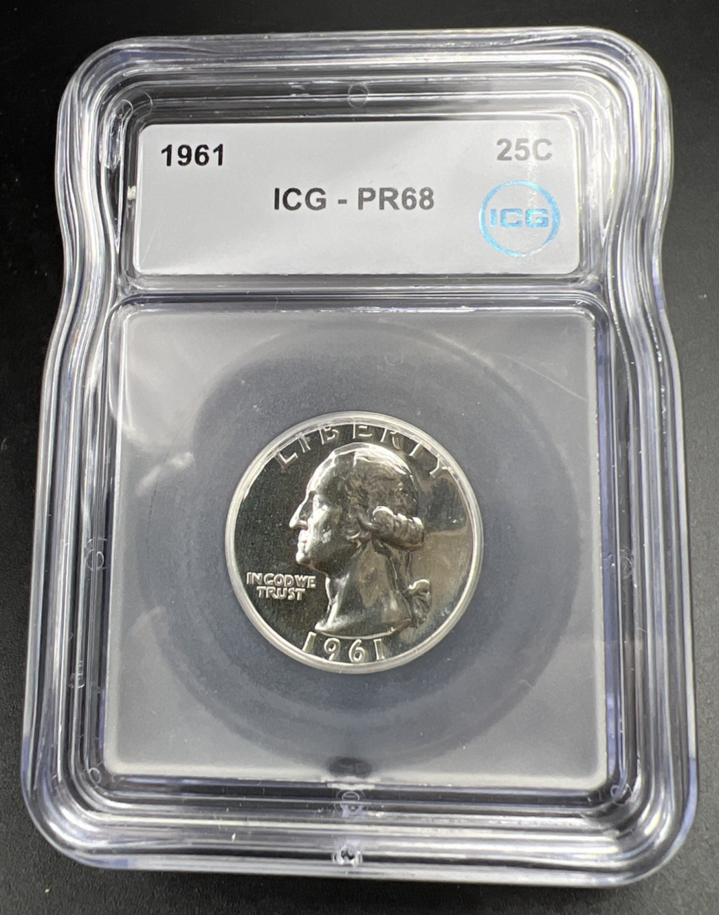 1961 P Washington Silver Quarter Coin ICG PR68 #05