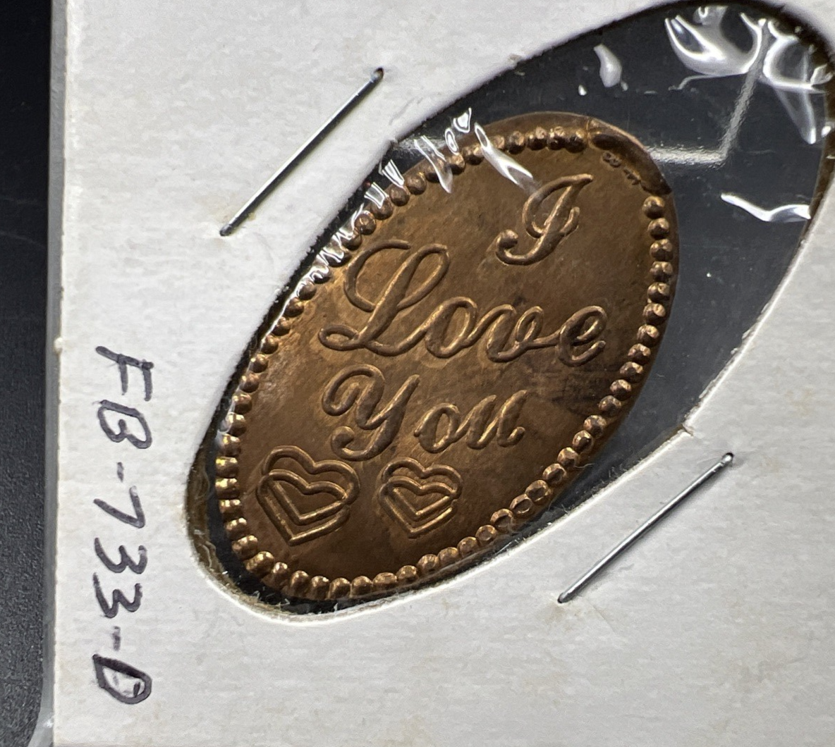 I Love You Elongated Wheat Cent Penny Coin