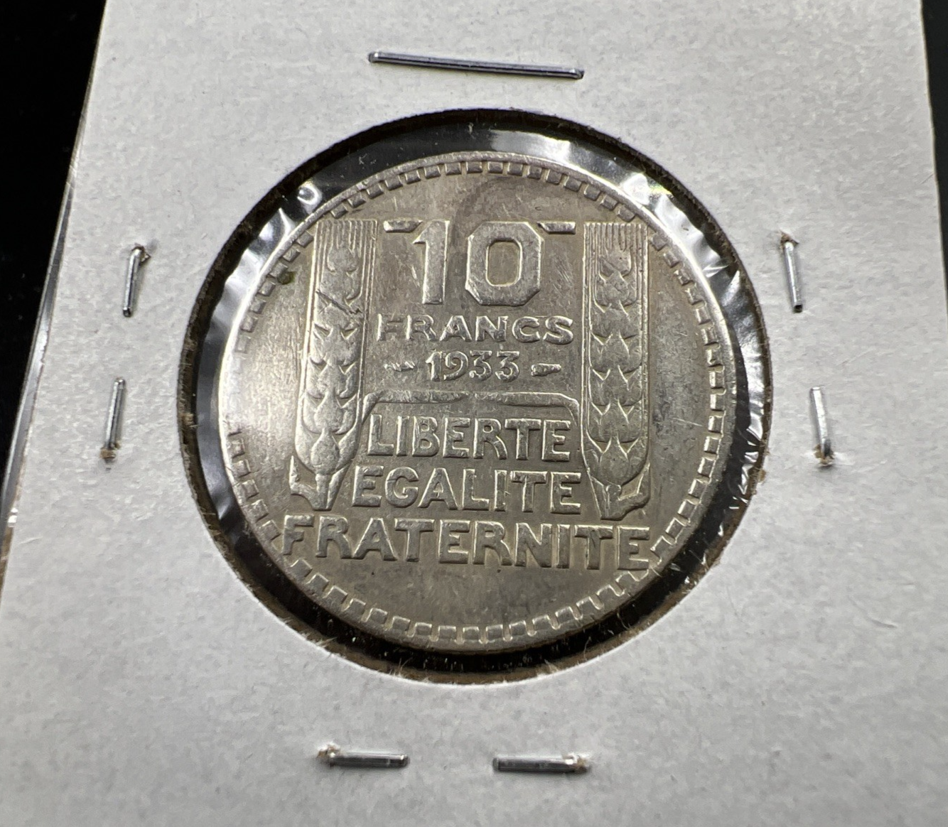 1933 France 10 Francs Silver Coin Choice VF Very Fine Circ