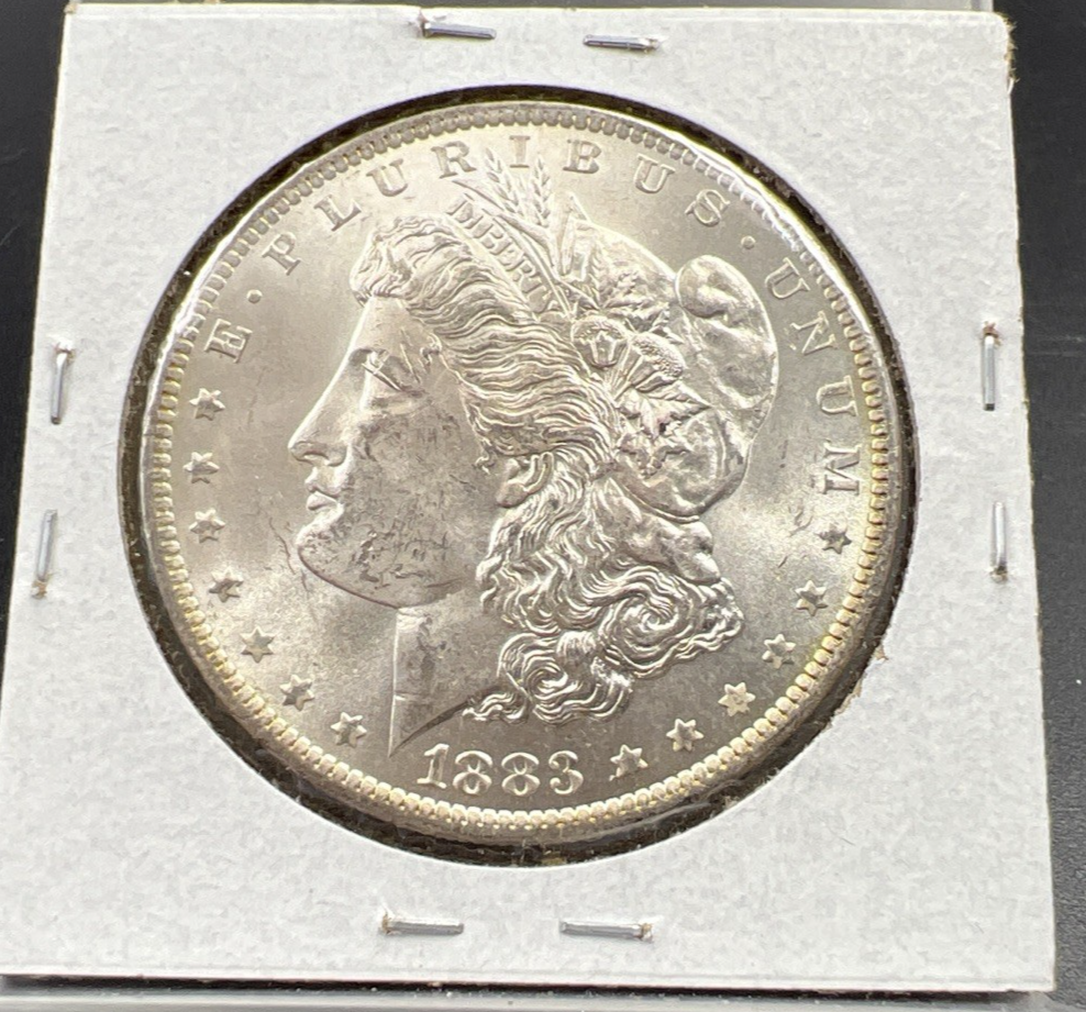 1883 O $1 Morgan Silver Dollar Coin CH BU Nice Toning Toner Reverse