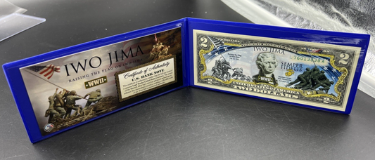 Iwo Jima Colorized Enhanced 2017 A 2 Two Dollar Federal Reserve Note Unc #38