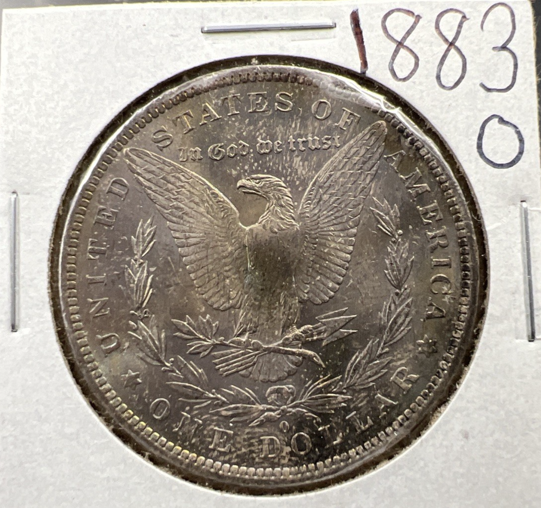 1883 O $1 Morgan Silver Dollar Coin CH BU Nice Toning Toner Reverse