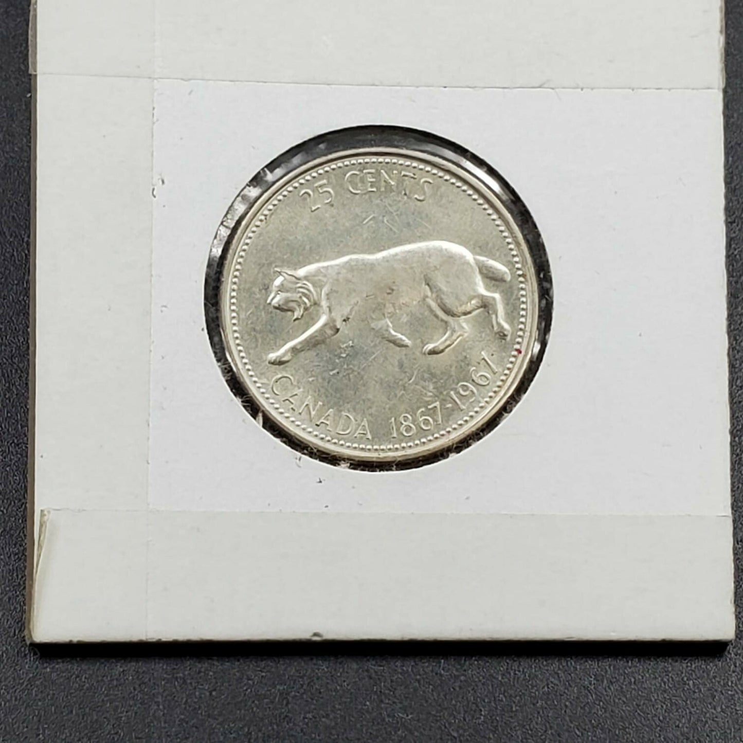 1967 25c Canada Silver Quarter Bobcat Cougar Coin Average UNC ComboShip Discount