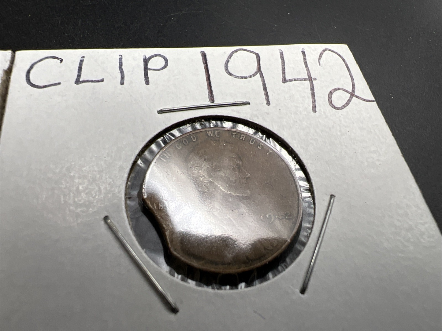 Clipped Planchet Collector's Lot 1954 5c & 1942 1c Circulated SK#a