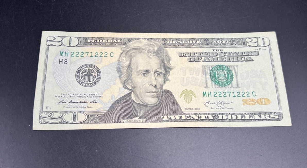 2013 $20 FRN Federal Reserve Note VG Circ Neat Serial #22271222