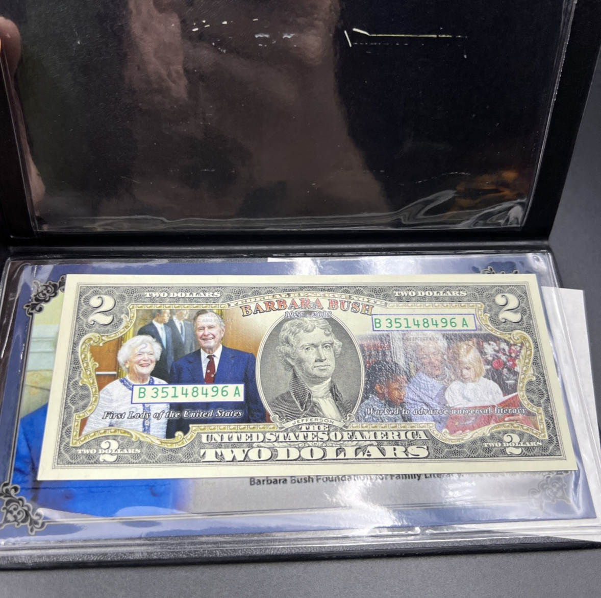 Barbara Bush Colorized 2013 2 Two Dollar Federal Reserve Note Unc #87