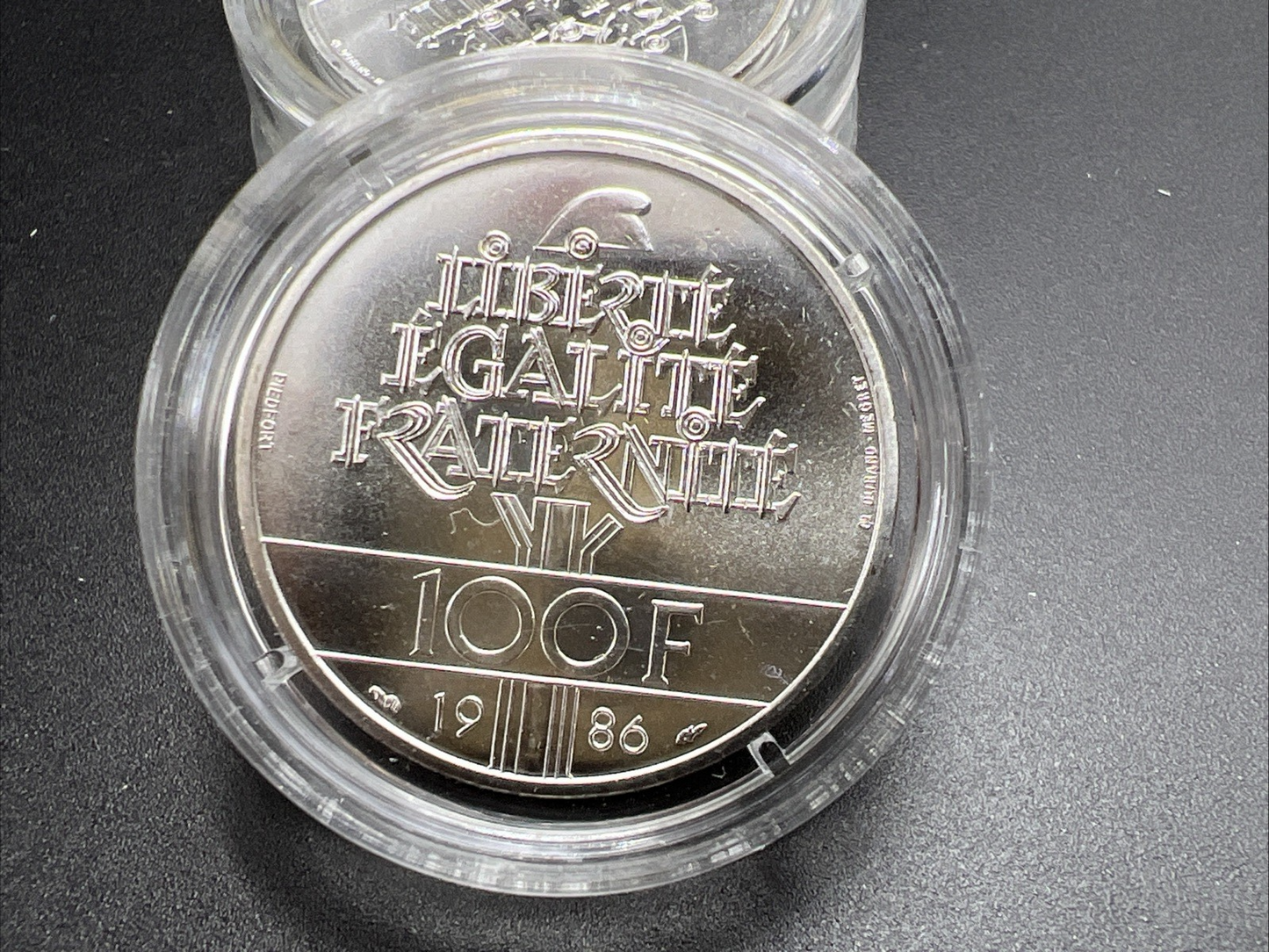 1986 France Piedfort 100 Francs Silver Statue of Liberty Coin