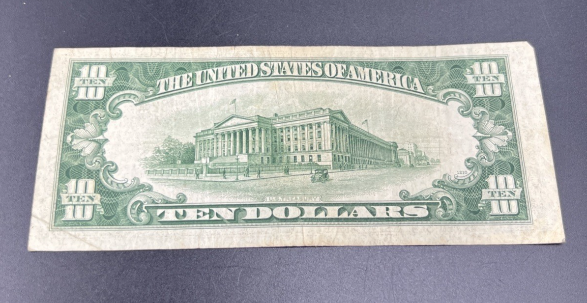 1934 C $10 FRN Federal Reserve Note St. Louis District VG Very Good #32