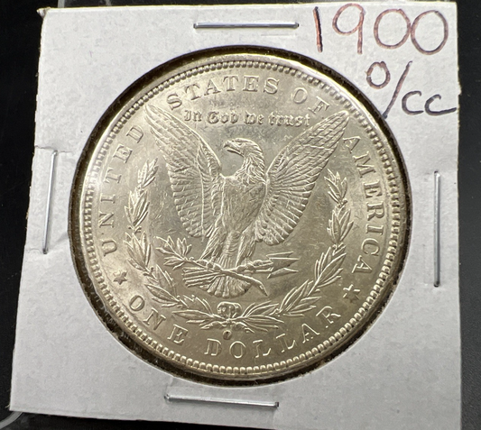 1900 O / CC $1 Morgan Silver Dollar Coin AU About UNC SK#1a