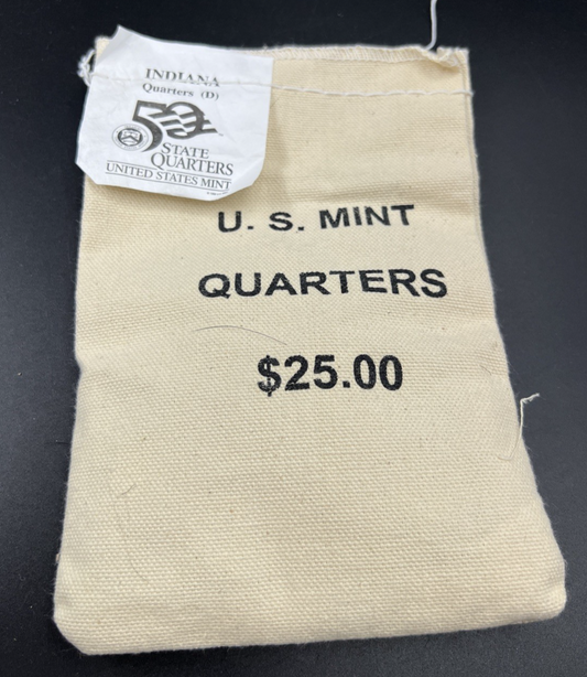 U.S. Mint Bag of 100 2002 D Indiana State Statehood Quarters BU UNC