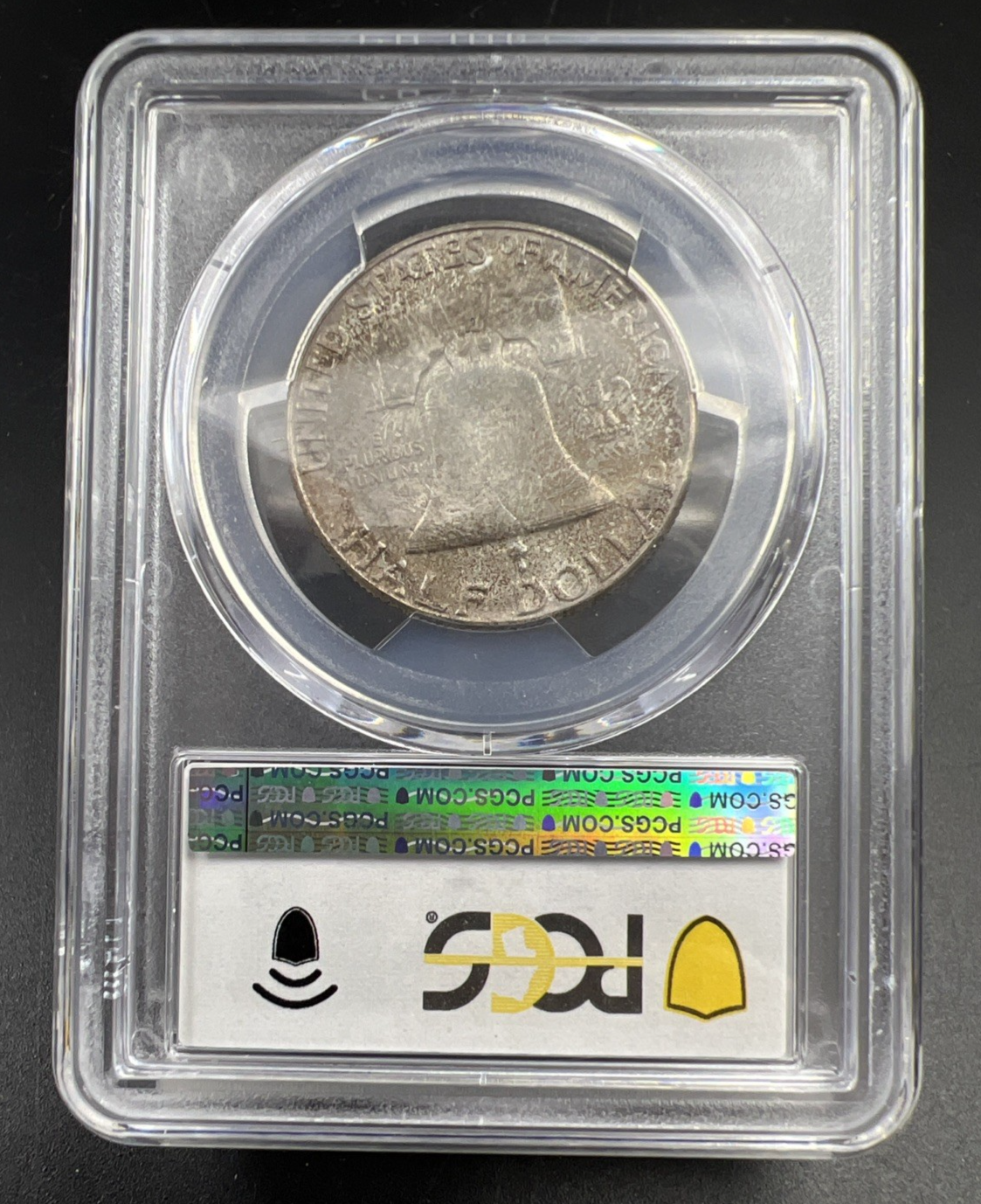 1958 P 50c Franklin Silver Half Dollar Coin PCGS MS64 CH BU Reverse Toner #77
