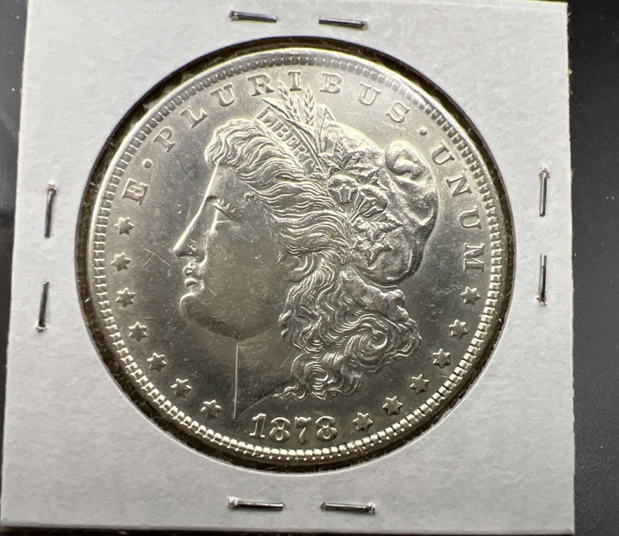 1878 $1 Morgan Silver Dollar Coin Reverse 78' 7 TF Choice AU About UNC