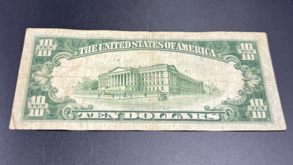 1934 A $10 FRN Ten Dollar Federal Reserve Note New York District VG Circ #227