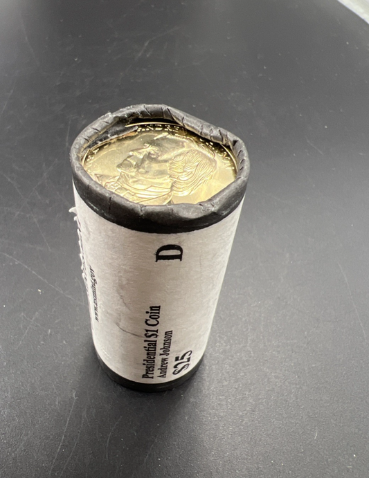 2011 D Andrew Johnson Presidential Dollar US Mint BU Roll 25 Coins