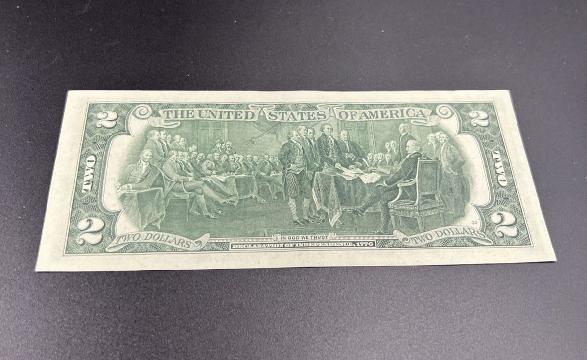 1976 $2 FRN Postal Federal Reserve Note UNC Repeat Serial #06060601