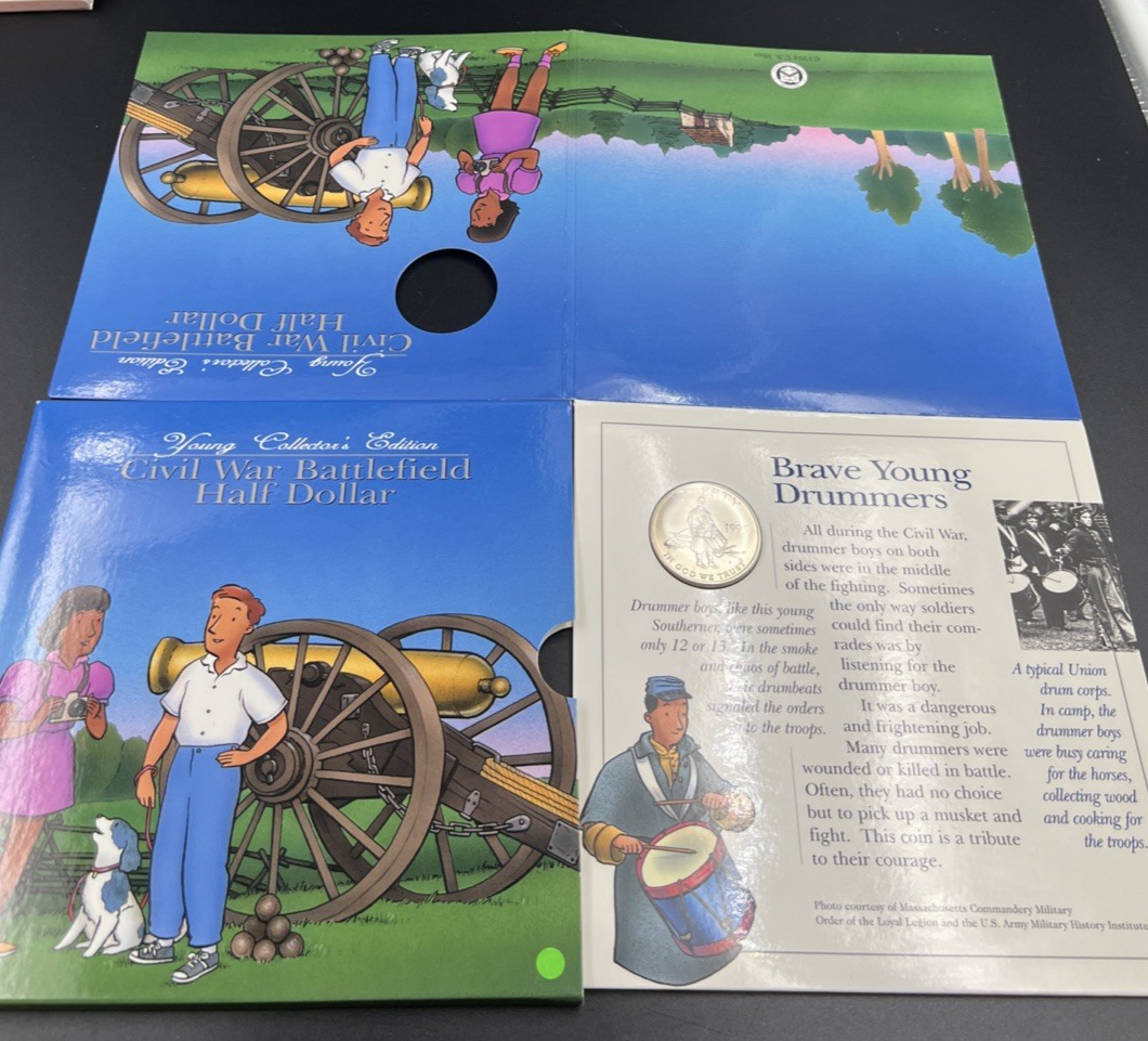 1995 S Civil War 50c Commemorative Half Dollar Coin Young Collector's Set
