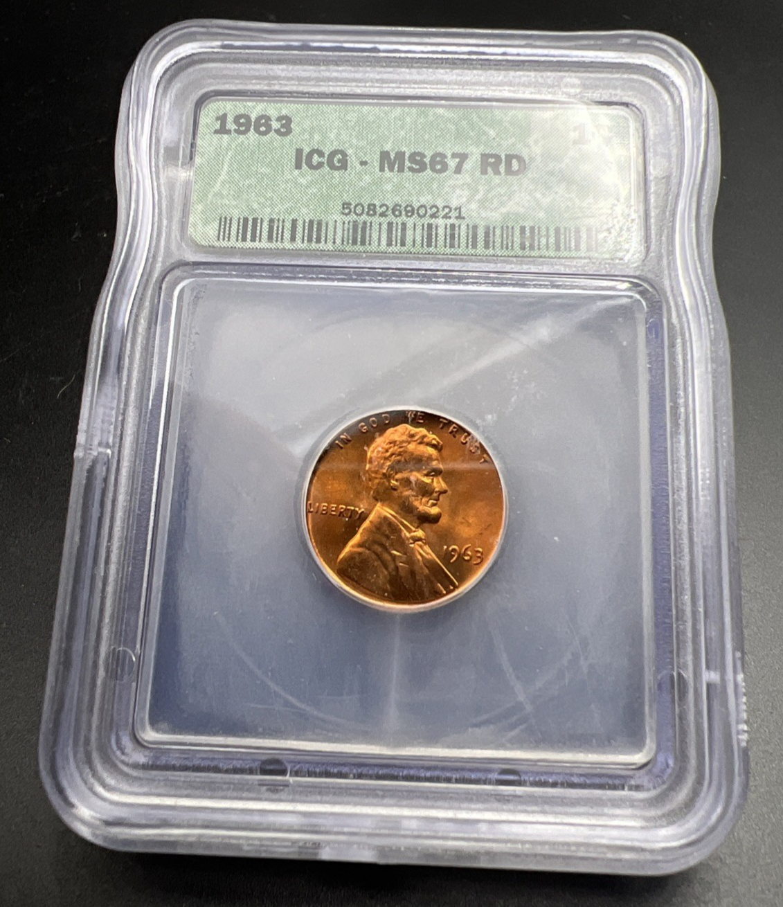 1963 p 1c Lincoln Memorial Cent ICG MS67 RD #221
