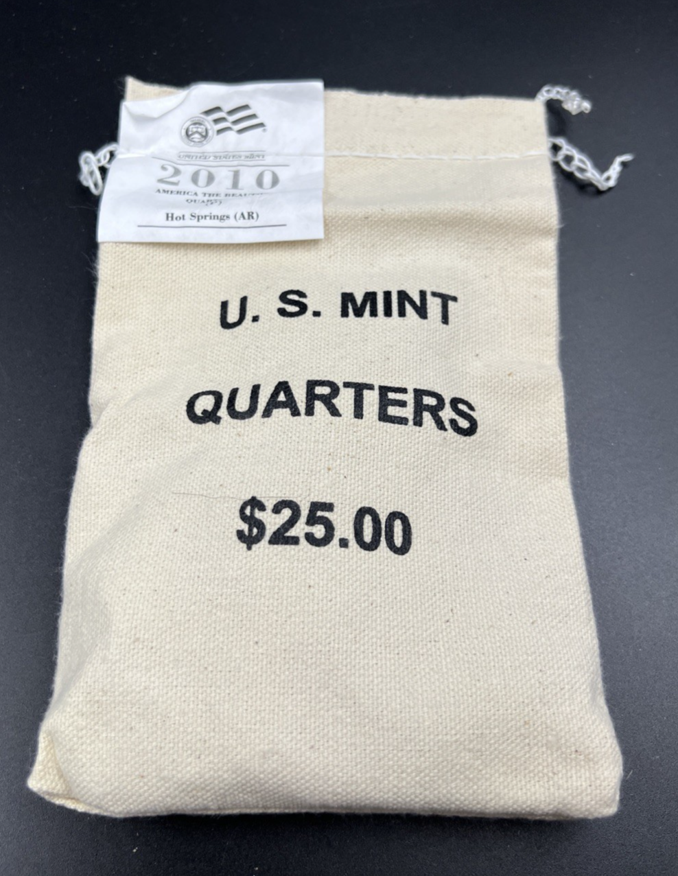U.S. Mint Bag 100 2010 P 25c Hot Springs Arkansas ATB Quarter Coins BU UNC