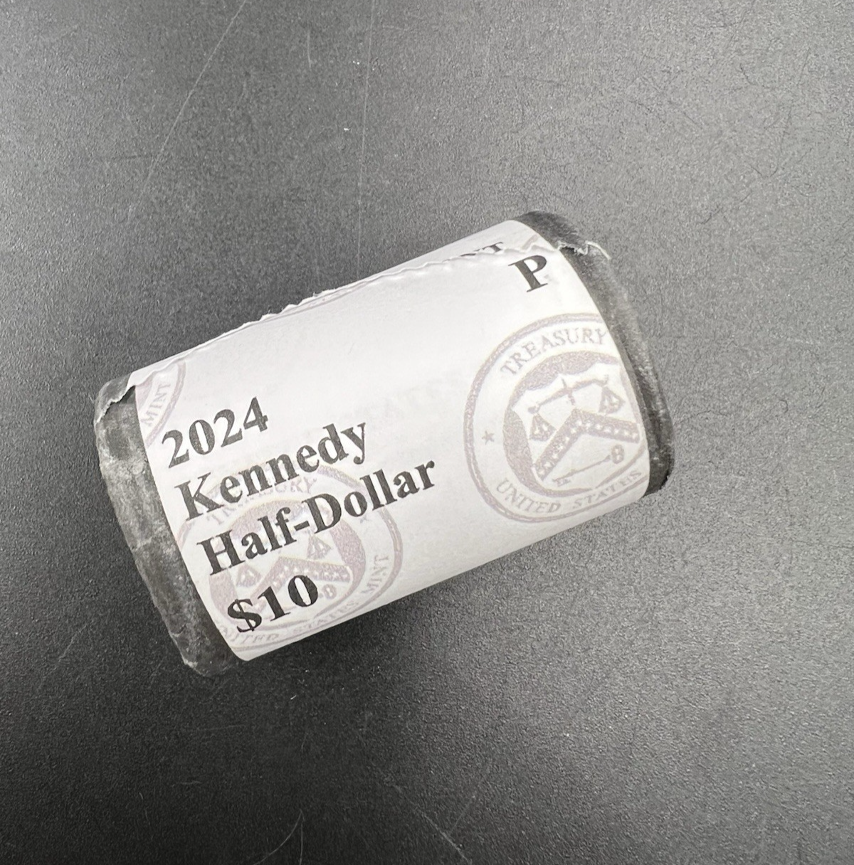 U.S. Mint Wrapped 2024 P 50c Kennedy Half Dollar 20 coin Roll BU