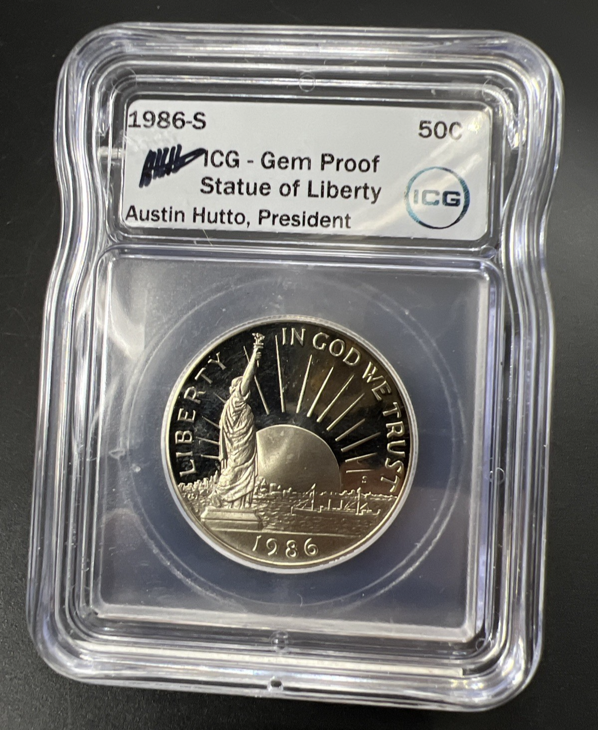 1986 S 50c Statue of Liberty Half Dollar Coin ICG Gem Proof Certified #23