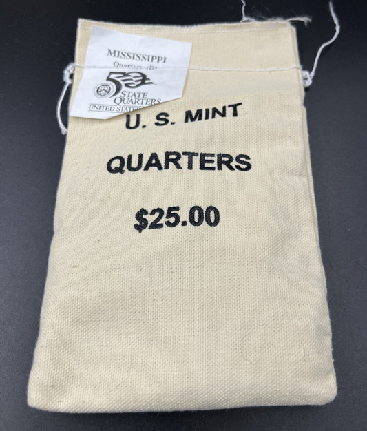 U.S. Mint Bag of 100 2002 D Mississippi State Statehood Quarters BU UNC
