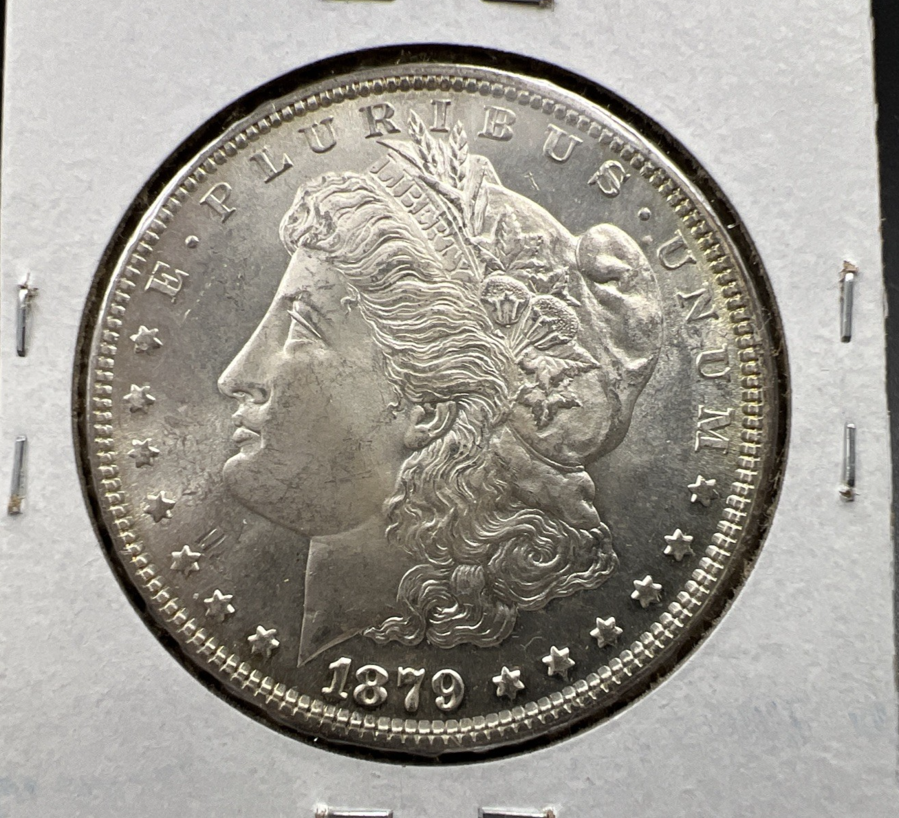 1879 P $1 Morgan Silver Dollar Coin CH BU Unc Neat Toning Reverse