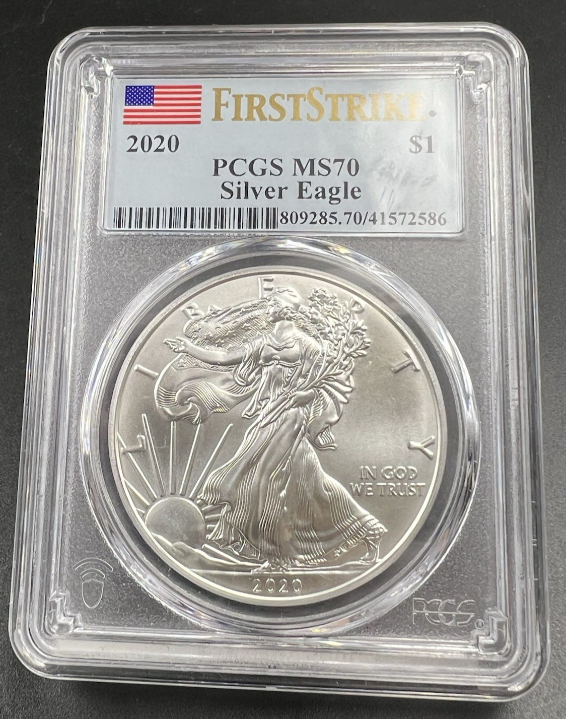 2020 1 Oz ASE American Silver Eagle Coin PCGS MS70 First Strike #586