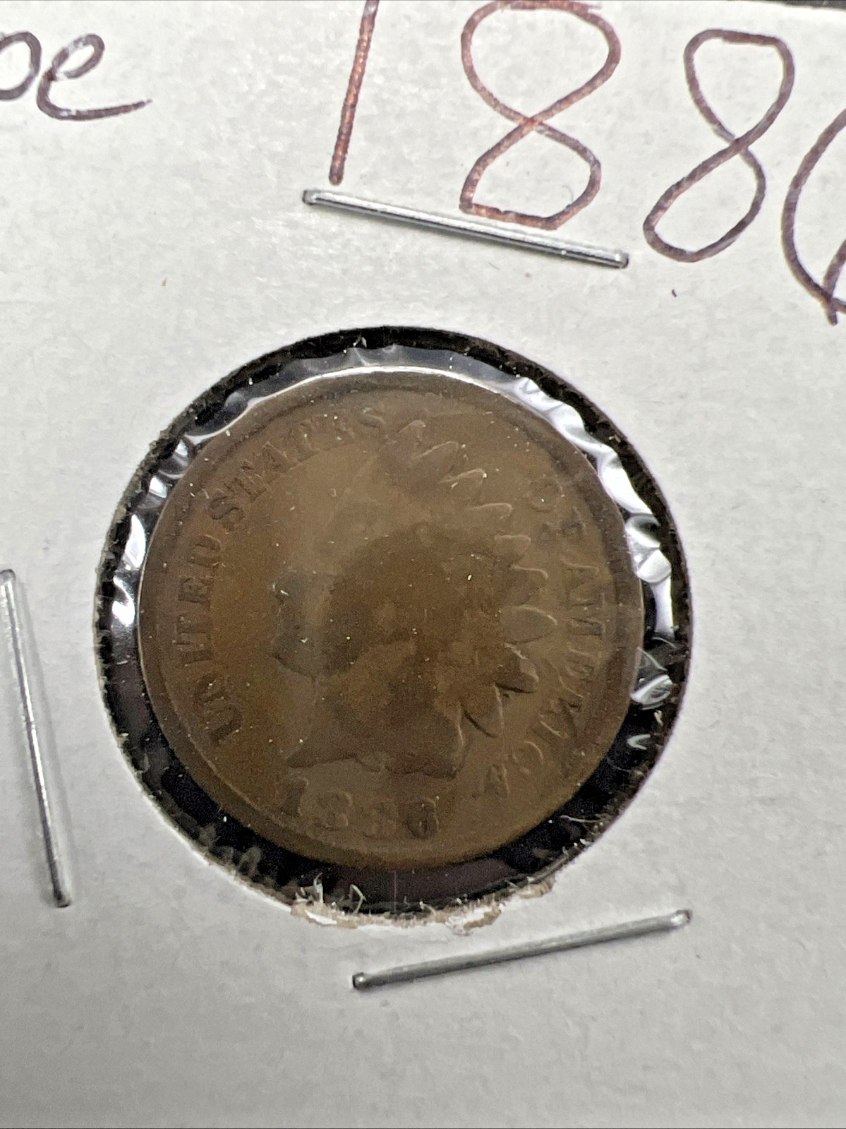 Indian 1c Collector's Lot 1899 VF Details & 1886 VG Type 1 Cent Coins SK#a