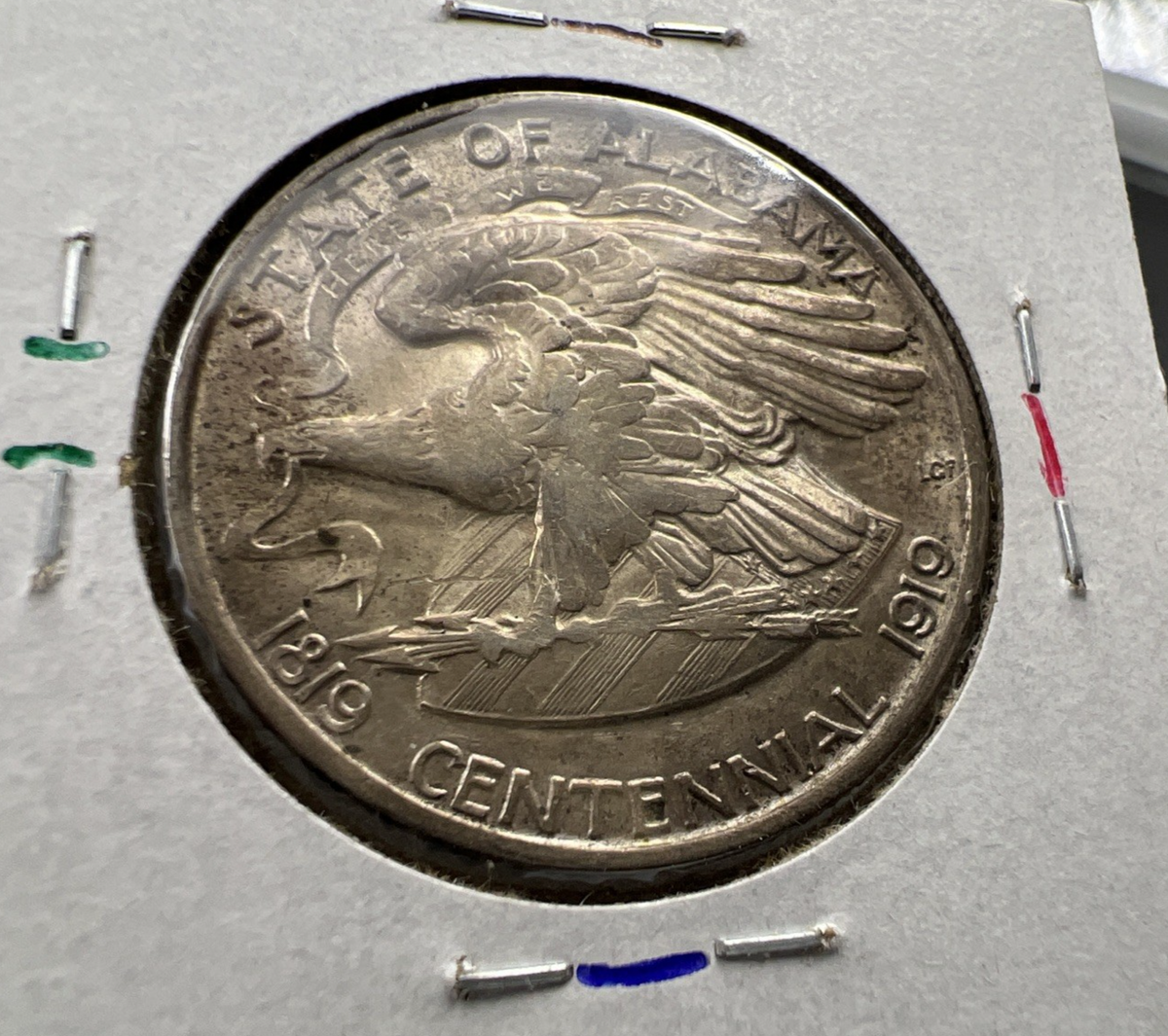1921 50c Alabama Classic Commemorative Silver Half Dollar Coin AU About UNC